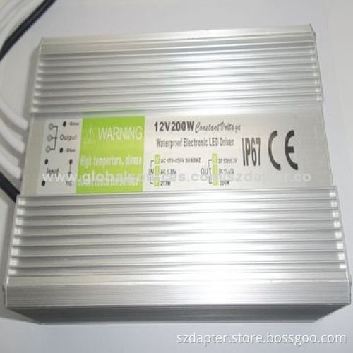 12/24V 120W Constant Voltage IP67 Waterproof LED Power Supply with CE/RoHS Marks